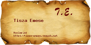 Tisza Emese névjegykártya